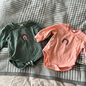 Shein Long Sleeve Rainbow Onesie